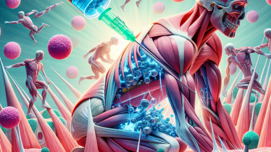 Injection de Trivalium de Parabolan sur la structure des fibres musculaires